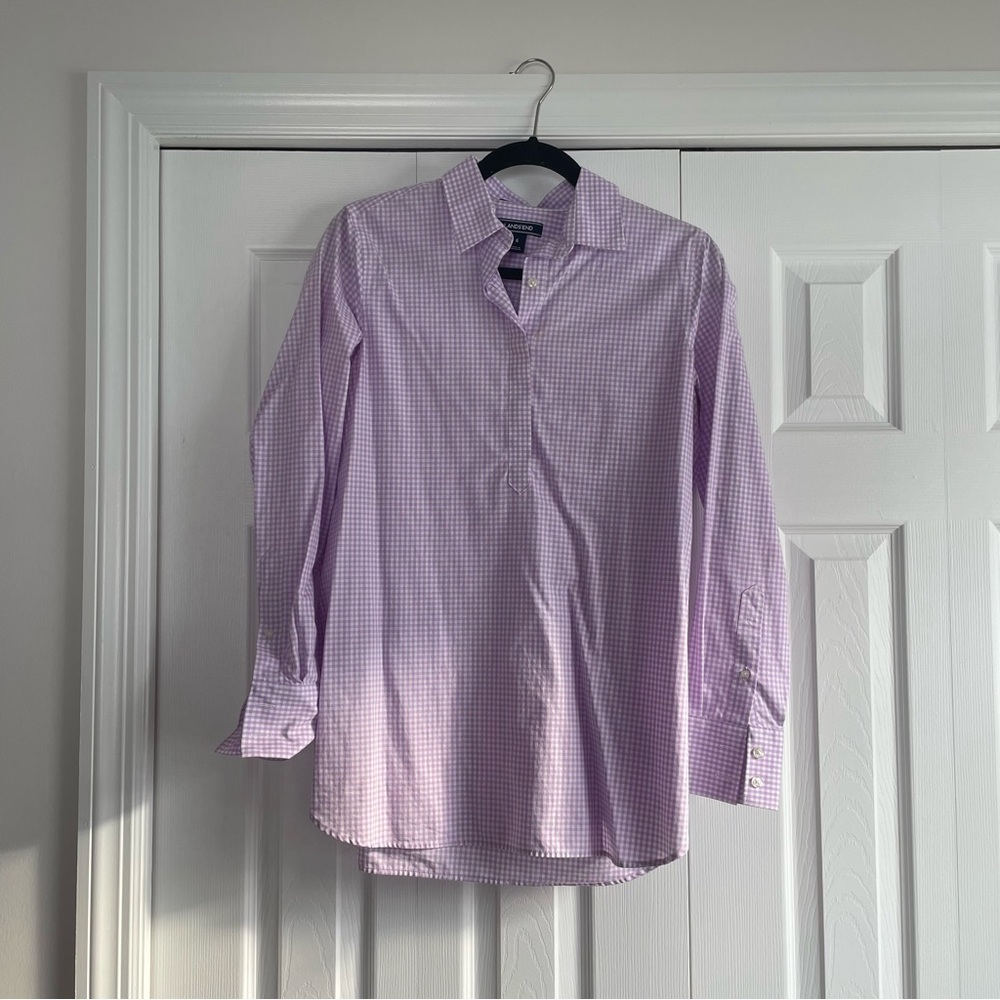 Lands’ end collared blouse